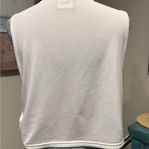 Men's Classic White Cardigan Vest